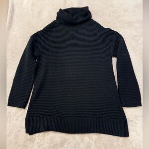 PrinStory Women's Black Turtleneck Sweater XL